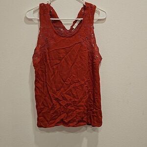 Lace semi see-through tank top. Size M.